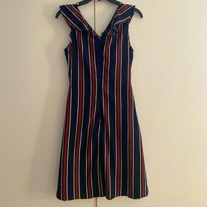 Striped wrap dress
